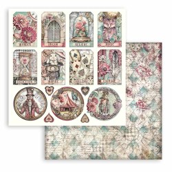 Χαρτί Scrapbooking Διπλής Όψεως Master of Magic Tags 30.5x30.5cm Stamperia